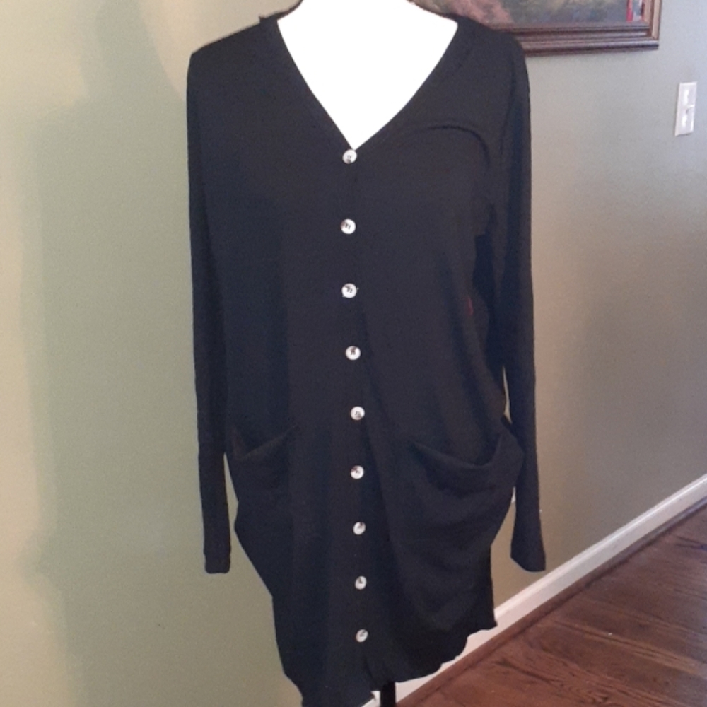 Selected Button Down Pocketed High Low Cardi - image 5